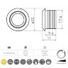 GTV Сенсорный выключатель с регулировкой яркости 12V в постоянного тока, 1500мм кабель, хром - 
